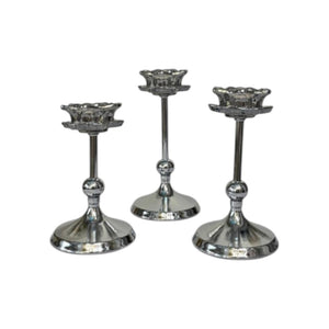 Sienna Luxe Silver Crystal Candle Holders Set