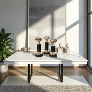 Luma Modern Metallic Gold Candle Stands Set