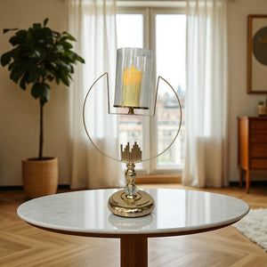 Golden Halo Skyline Candle Stand