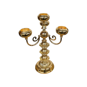 Imperial Crystal & Brass Candle Sculpture