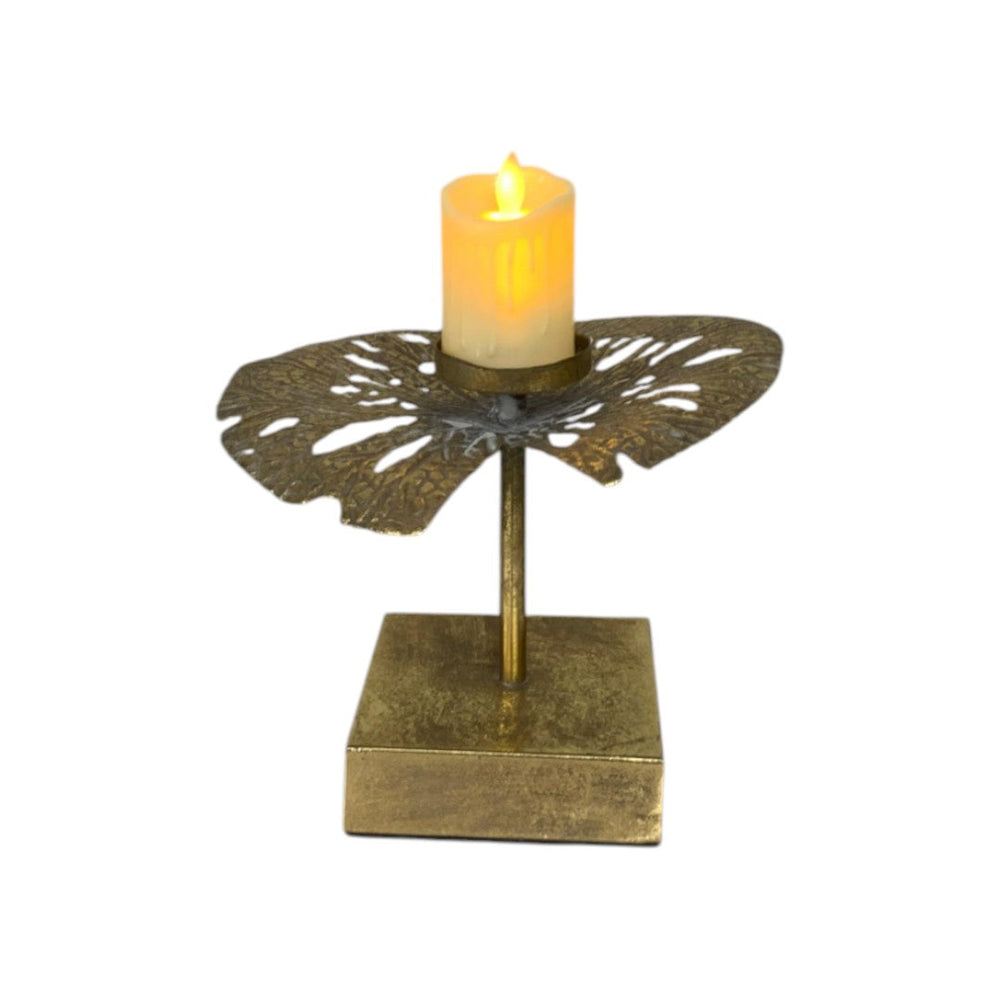 Vintage Brass Gold Metallic Candle Stand