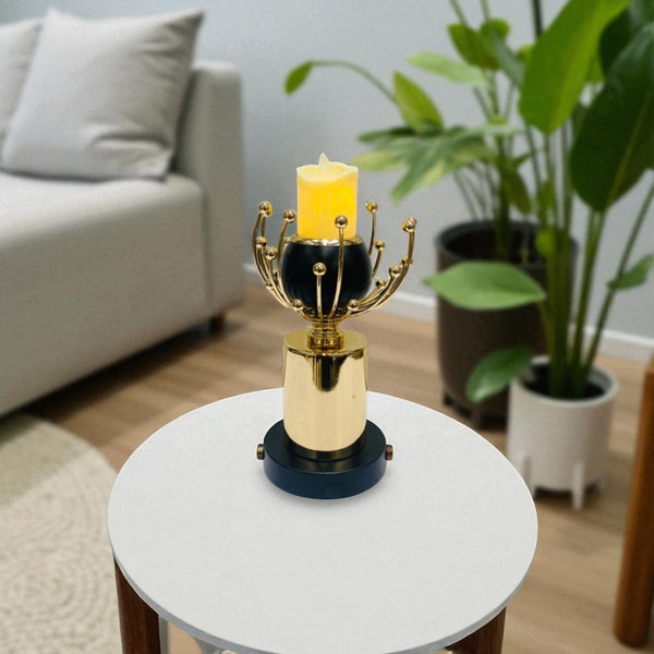 Golden Flower Candle Stand