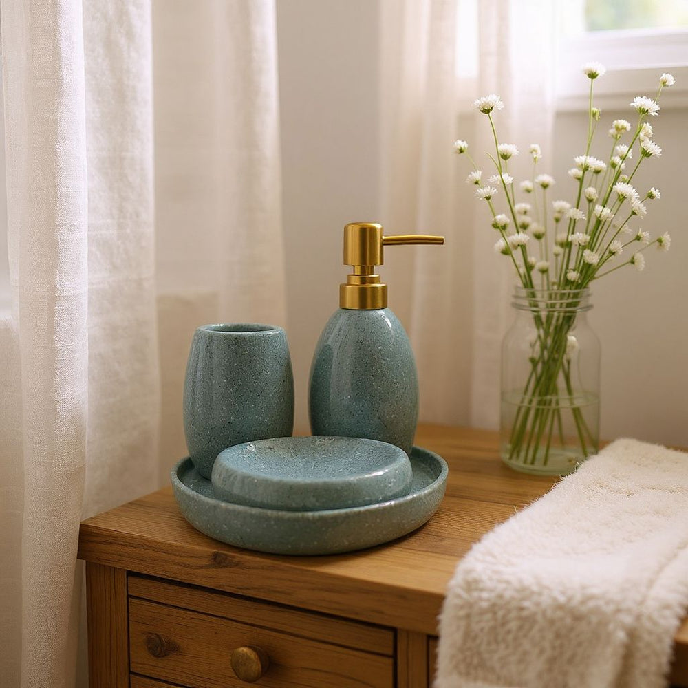 Ocean Breeze Ceramic Bathroom Set