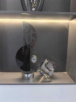 Modern Abstract Desk Crystal Sculpture