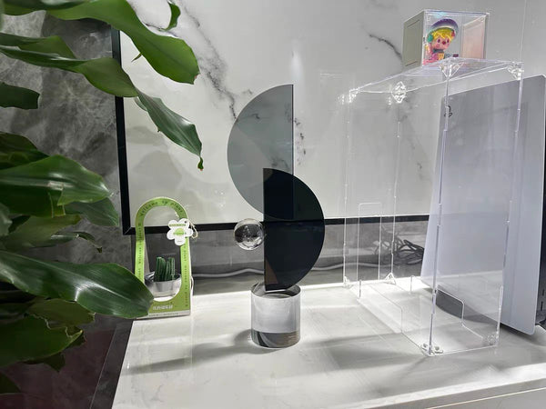 Modern Abstract Desk Crystal Sculpture