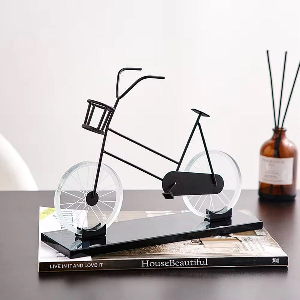 Modern Crystal Bicycle Table Decor