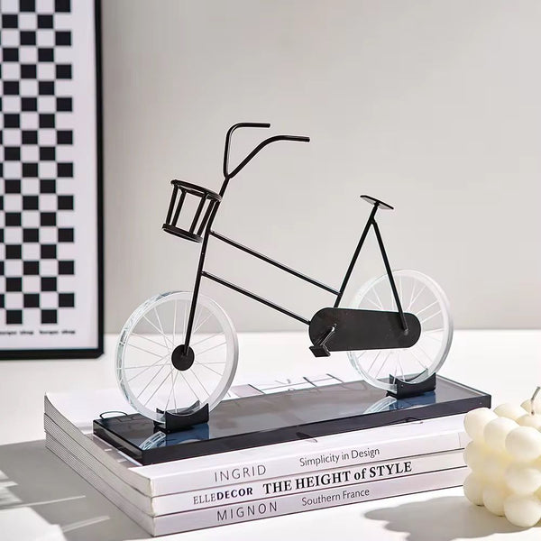 Modern Crystal Bicycle Table Decor