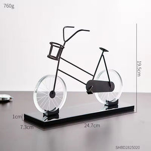 Modern Crystal Bicycle Table Decor