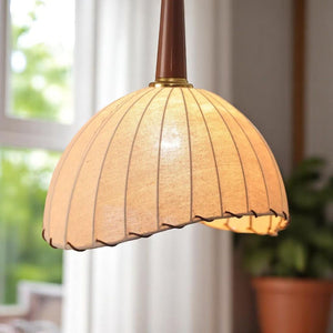 KUM Metallic Wooden Texture  Floor Lamp