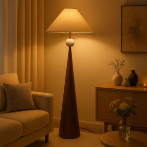 Elegant  Lumos Cone Contemporary Floor Lamp
