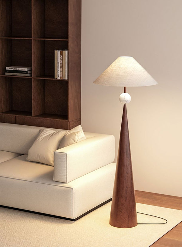 Elegant  Lumos Cone Contemporary Floor Lamp
