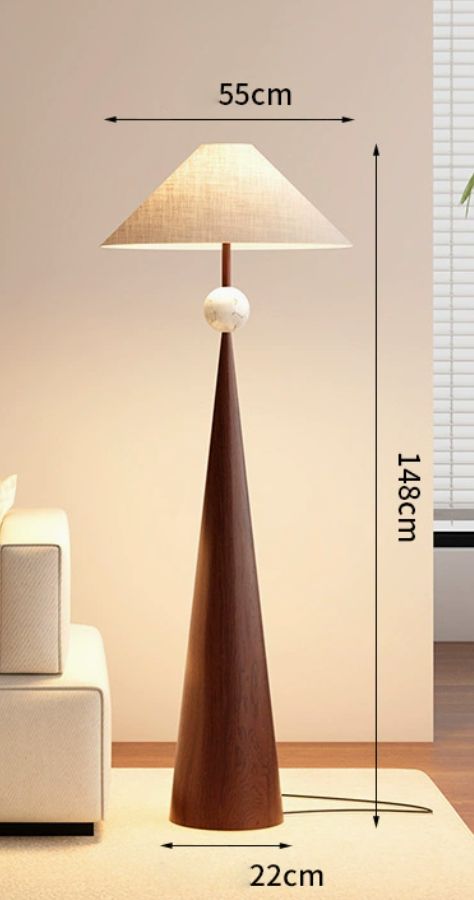 Elegant  Lumos Cone Contemporary Floor Lamp