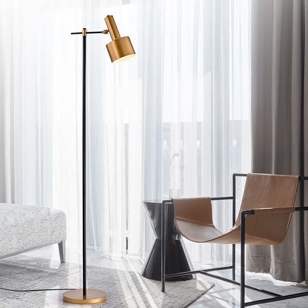 Nova Brass Golden Minimalist Floor Lamp
