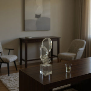 Faceted Crystal Decorative Sculpture