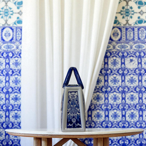 Porcelain Elegance Blue & White Ceramic Handbag