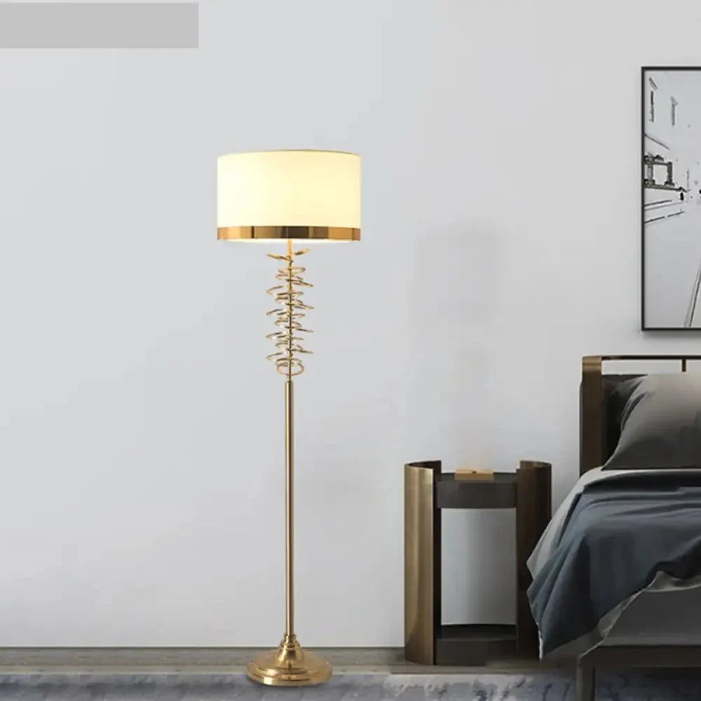 Luxe Spiral Gold Floor Lamp