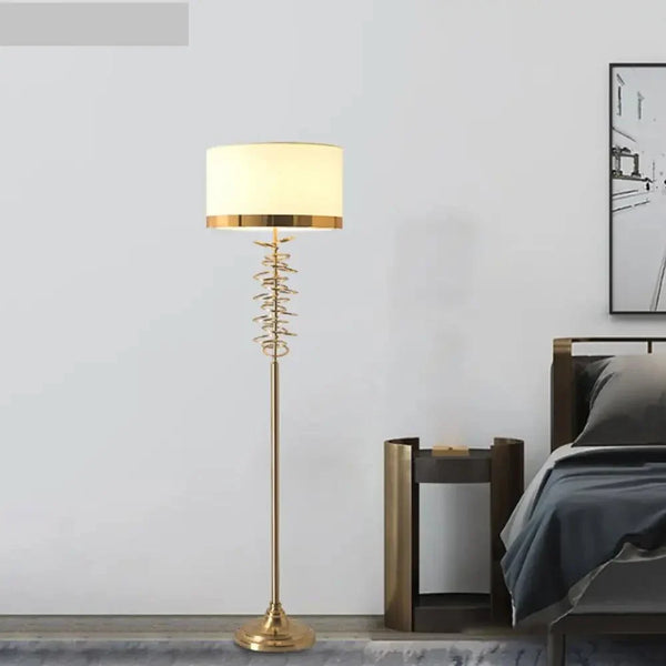 Luxe Spiral Gold Floor Lamp