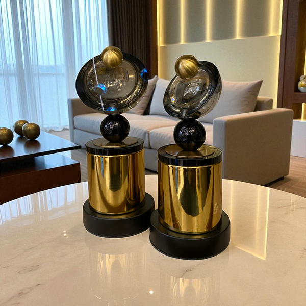 Luxe Crystal Globe Masterpiece Ornaments