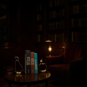 Golden Abstract Metallic Bookends (Pair)