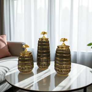 Regalia Falcon Black-Gold Candy Jars