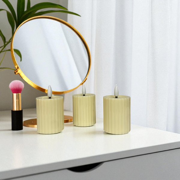 Ribbed Flameless LED Candles