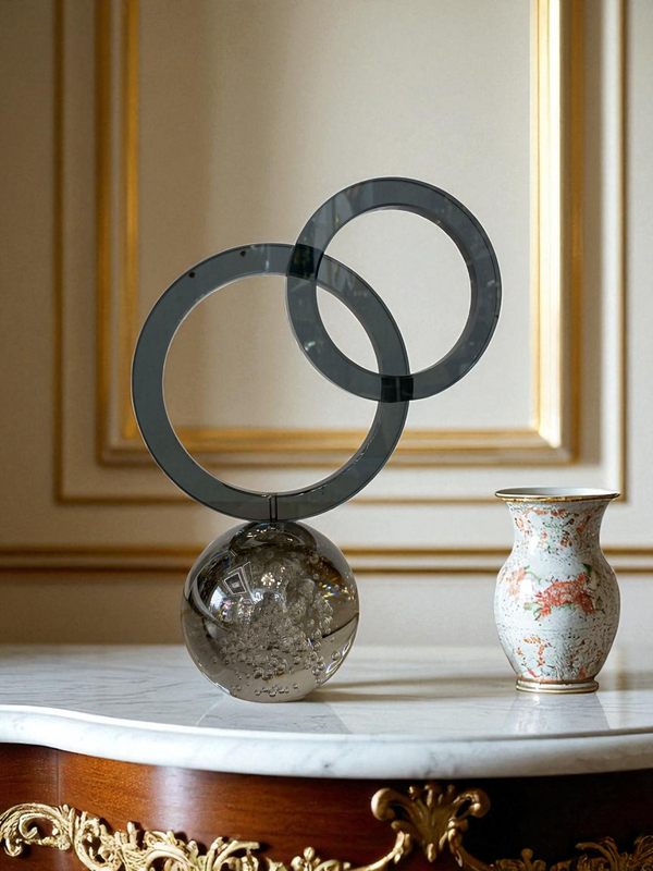 Eclipse Harmony Modern Crystal Sculpture