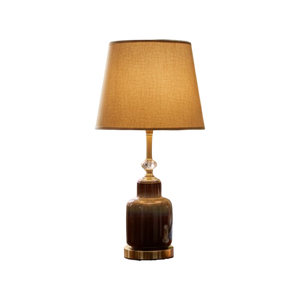 Rustic Brown Gradient Ceramic Table Lamp
