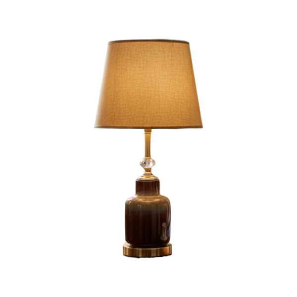 Rustic Brown Gradient Ceramic Table Lamp