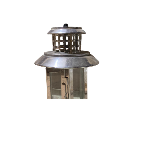 Radiant Silver Metallic Lantern
