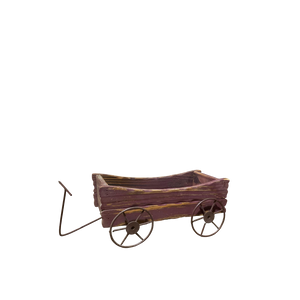 Rustic Wooden Mini Decorative Cart