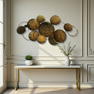 Handcrafted Brass Wall Motive – Artistic Metal Décor Accent