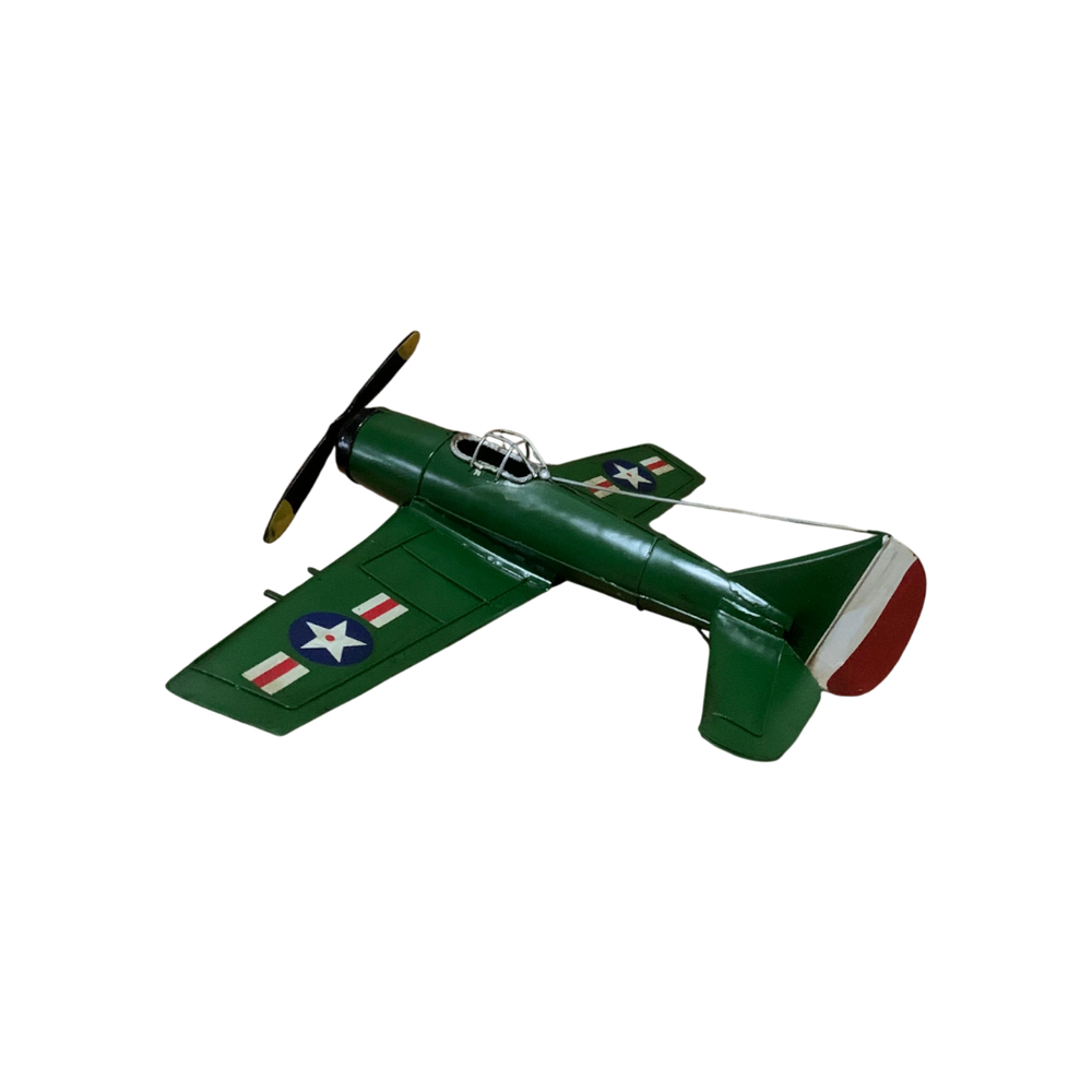 Vintage Green Airplane Model