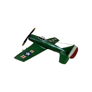 Vintage Green Airplane Model