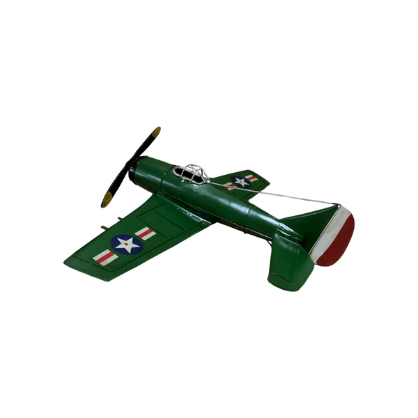 Vintage Green Airplane Model