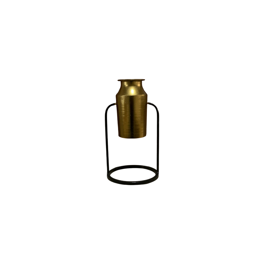 Vintage Brass Floral Vase