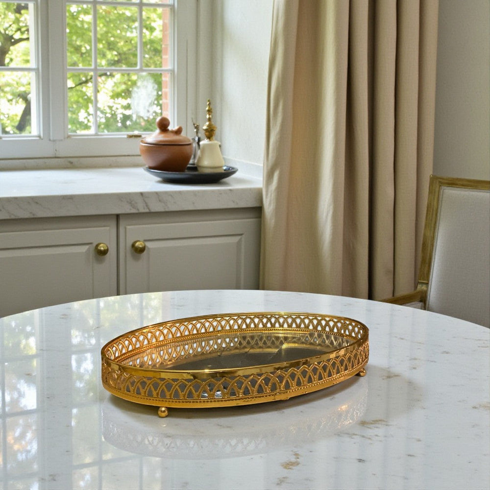 Premium Metallic Serving Tray