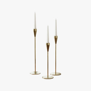 Luxury Gold Metallic Candle Stands Set