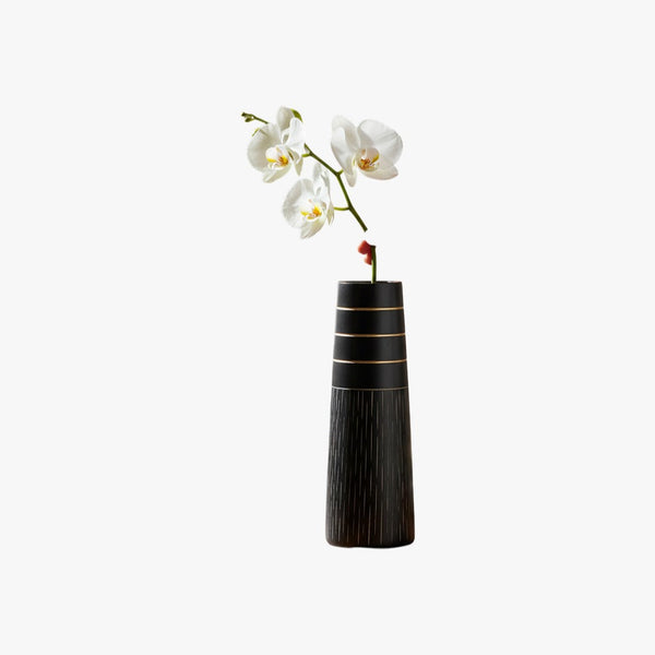 Textured Modern Pattern Decorative Wooden Vase