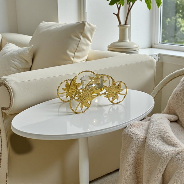 Golden Orbit Contemporary Candle Holder