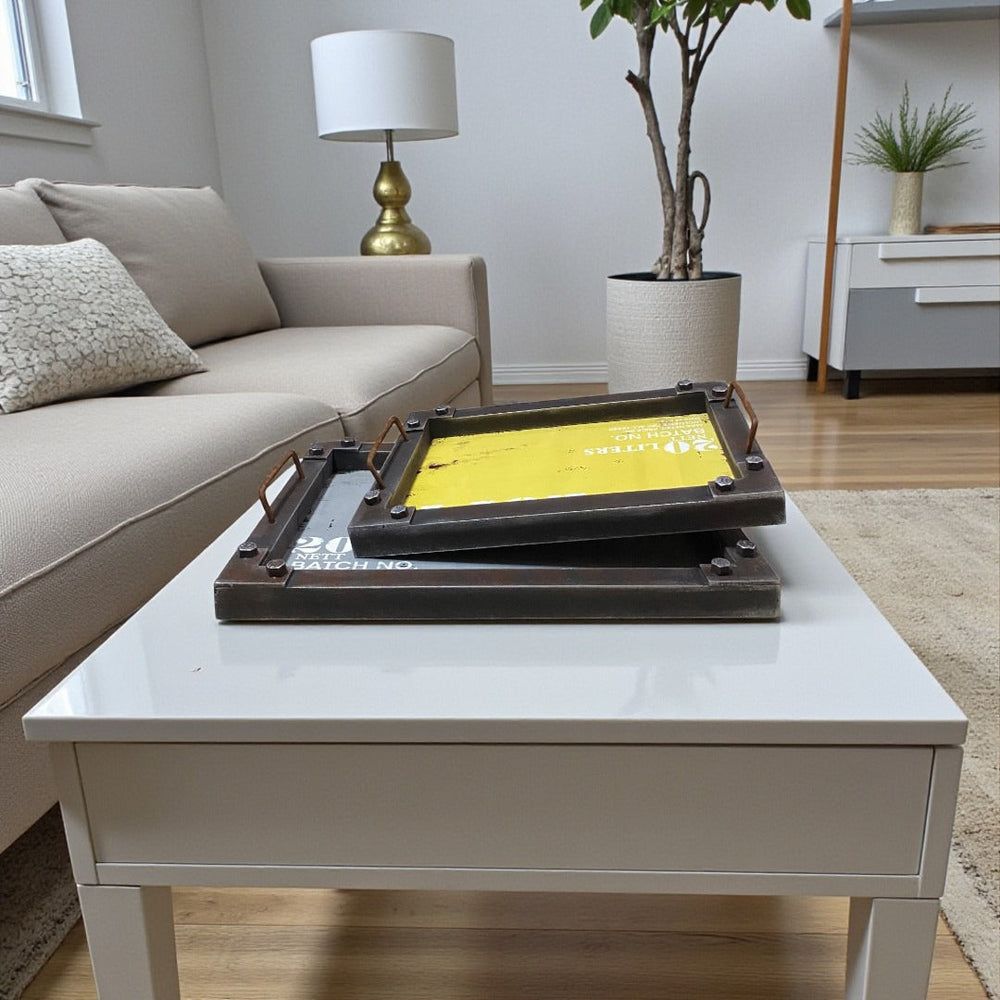 Linen Grace Fabric Tray Pair