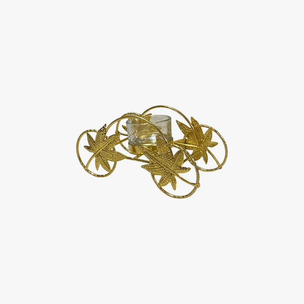 Golden Orbit Contemporary Candle Holder