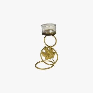 Aura Loop Modern Metallic Candle Holder