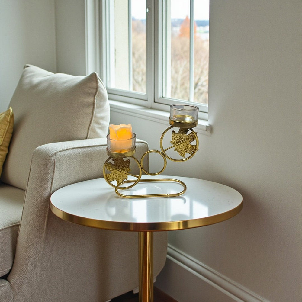 Nova Flow Metallic Candle Holder
