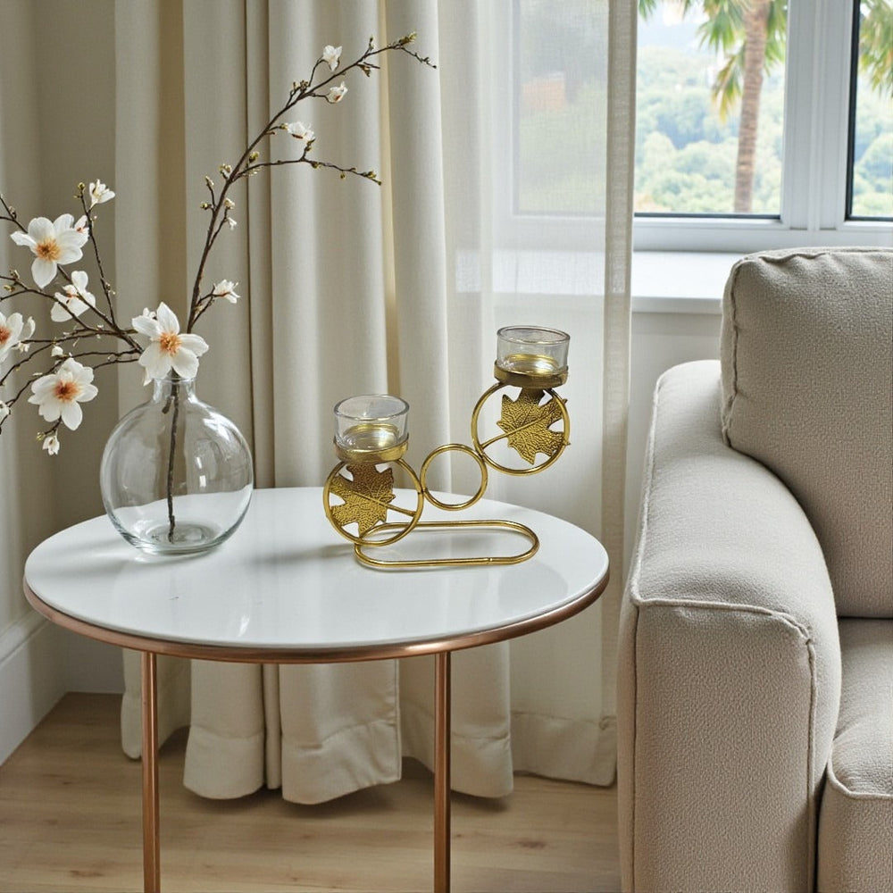 Nova Flow Metallic Candle Holder