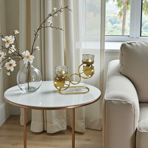 Nova Flow Metallic Candle Holder