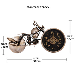 Vintage Rider Metallic Wall/Table Clock