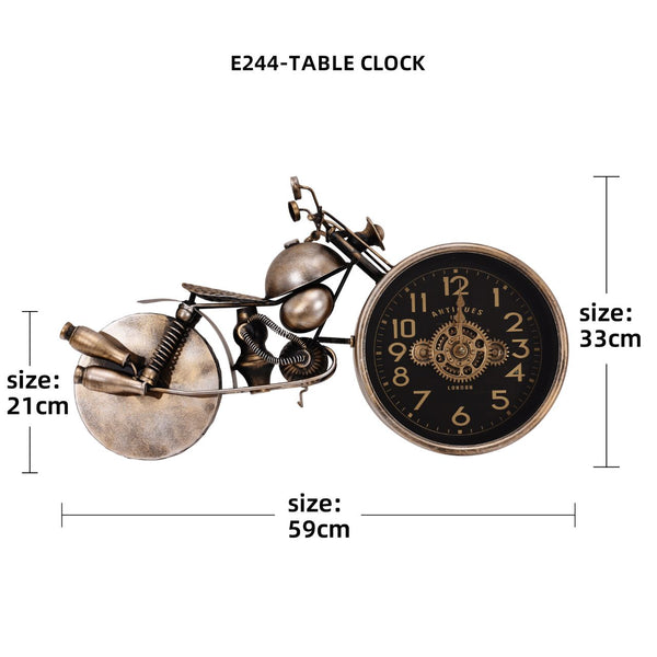 Vintage Rider Metallic Wall/Table Clock