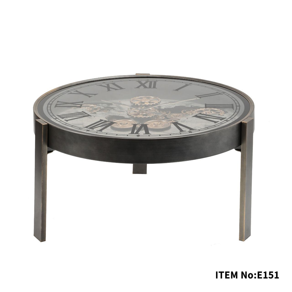 Vasco Map Moving Gears Centre Table Clock