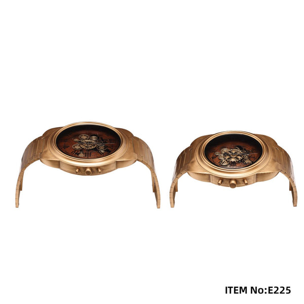 Golden Gear-Inspired Clocks with Moving Mechanisms