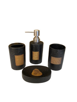 Black Ceramic Bathroom Accessories Set